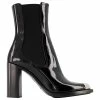 Alexander Mcqueen Boots In Black/Silver Leather
