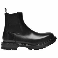 Alexander Mcqueen Watson Boots In Black Leather