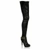 Anna Dello Russo Pour H & M ANNA DELLO RUSSO Per H&M Black Leather High Boots