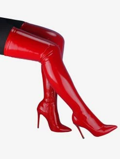 Women's Stiletto Heel Thigh High Boots In Patent Bright Leather -winter shoes Sales 2023 b1c97137 62c1 45af 84c3 40835b88437f