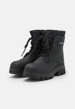 Calvin Klein Jeans Chunky Combat Laceup Hiking - Platform Ankle Boots - Black -winter shoes Sales 2023 b53ef0192f3e40f6bc037b78a0056f85