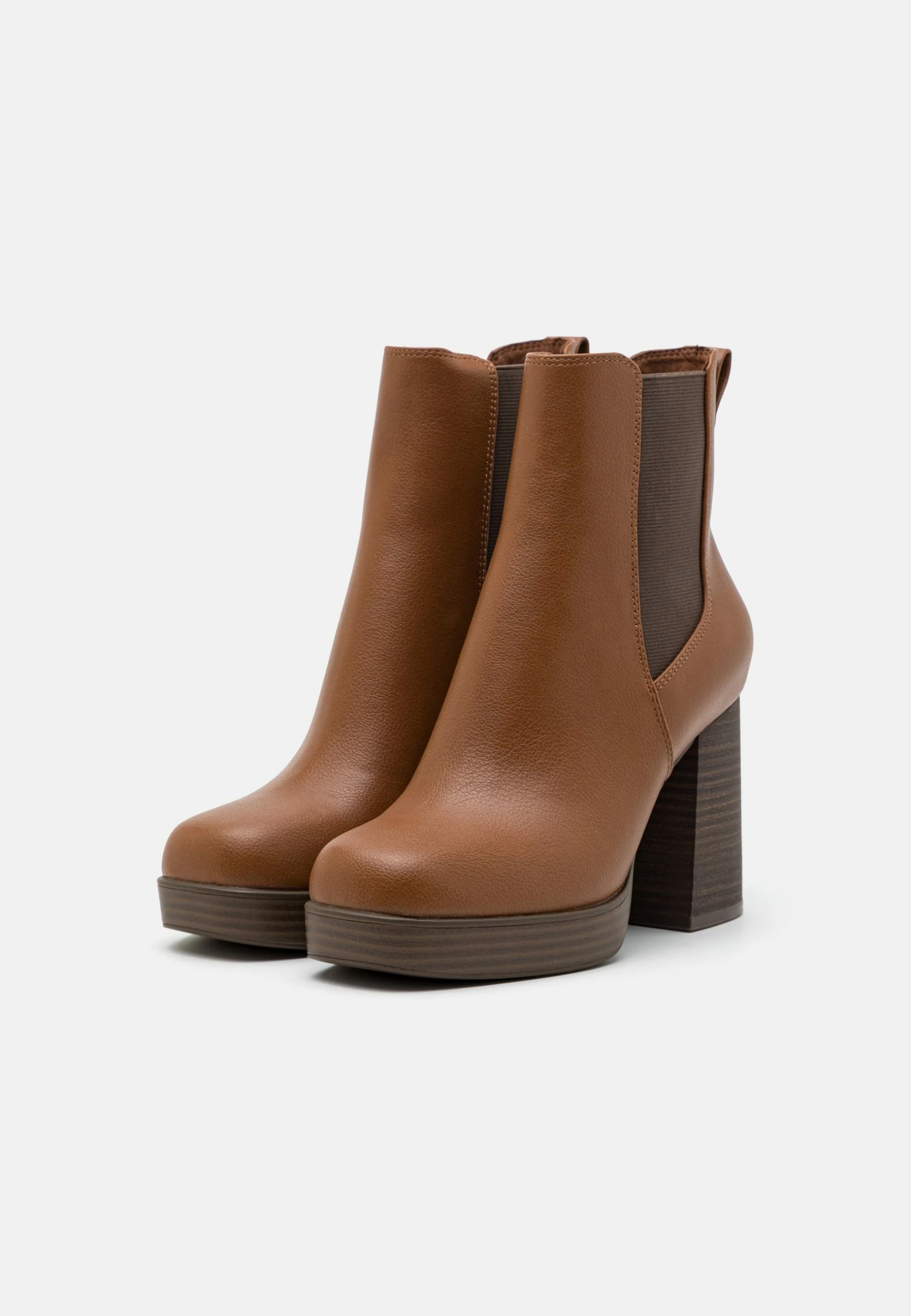 Call It Spring Tate - High Heeled Ankle Boots - Cognac 3 Call It Spring Tate - High Heeled Ankle Boots - Cognac - Image 3