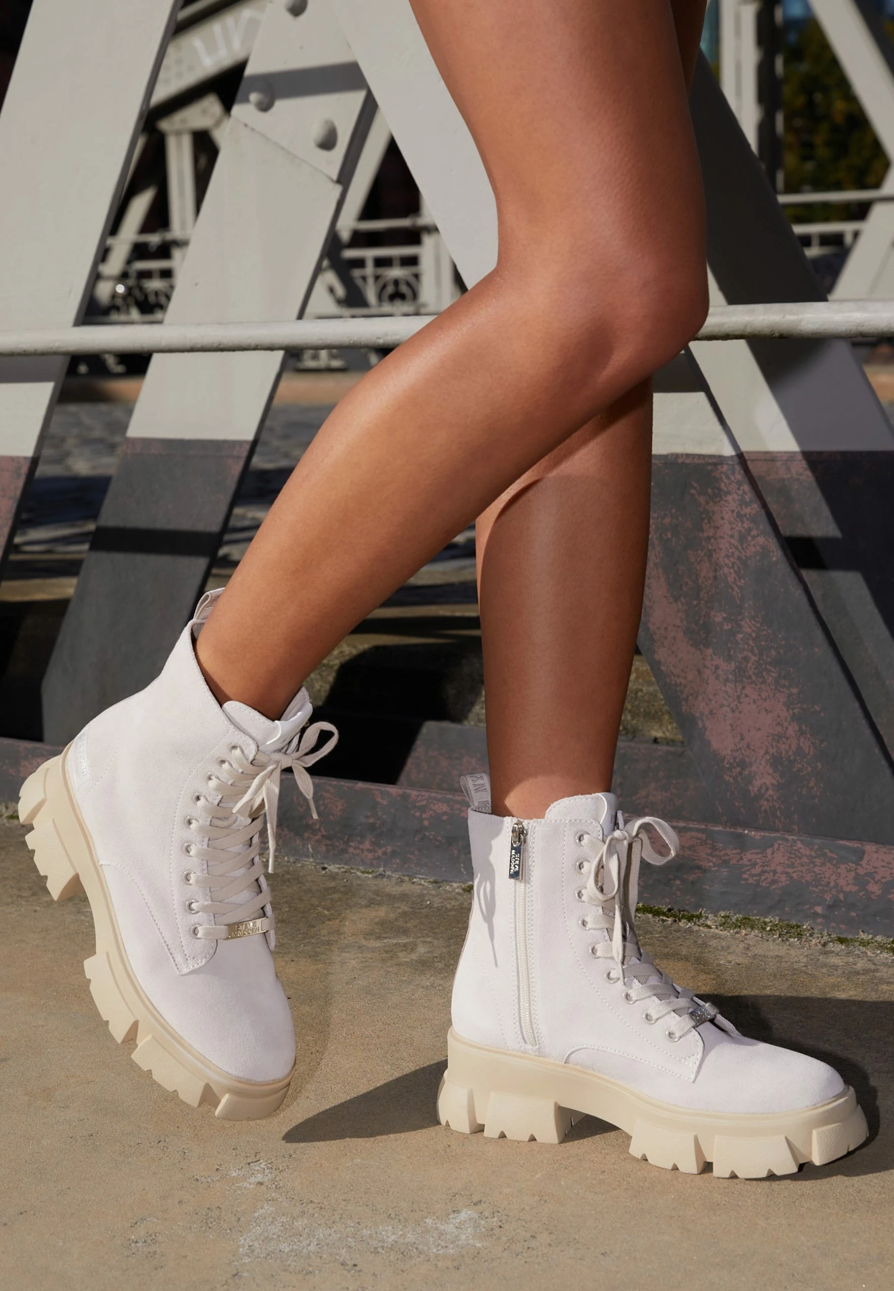 Steve Madden Tanker - Platform Ankle Boots - Beige 2 Steve Madden Tanker - Platform Ankle Boots - Beige - Image 2