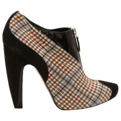 Balenciaga Plaid Ankle Boots In Multicolor Leather Multiple Colors