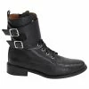 Ba&sh Como Combat Boots In Black Leather