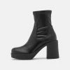 Bianco Biajassy Stretch Boot- High Heeled Ankle Boots - Black