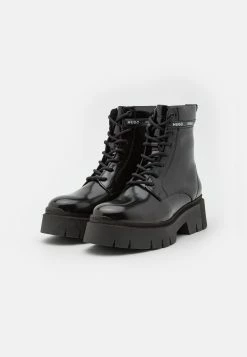 Hugo Kris Lace Bootie - Platform Ankle Boots - Black -winter shoes Sales 2023 bdb2aec646a944dd8c9cd9dc372c00a7