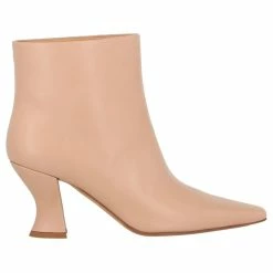 Bottega Veneta Cloud Leather Ankle Boots Beige