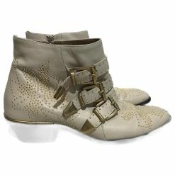 Chloé CHLOE Ankle Boots T.eu 37.5 Leather Beige