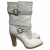 GIANVITO ROSSI Boots T.eu 37.5 Leather Beige