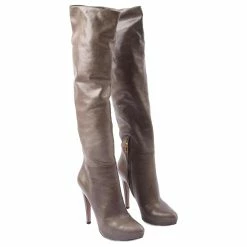 PRADA Boots T.EU 38.5 Leather Beige
