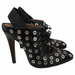 Alaïa ALAIA Ankle Boots T.eu 37.5 Leather Black