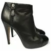 CHANEL Ankle Boots T.eu 37.5 Leather Black