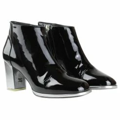 CHANEL Boots T.eu 38 Leather Black