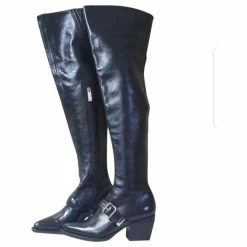 Chloé Rylee Leather Over-the-knee Boots Black