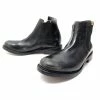 CHURCH'S SHOES BOOTS WELLS 8.5g 42.5 USED EFFECT LEATHER CHELSEA BOOTS Black