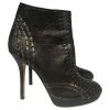DIOR Ankle Boots T.eu 36.5 Leather Black