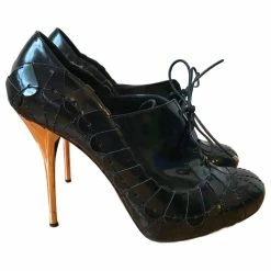 DIOR Ankle Boots T.eu 37.5 Patent Leather Black