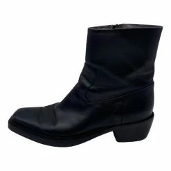 Autre Marque GIA COUTURE Ankle Boots T.eu 38 Leather Black