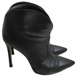 GIANVITO ROSSI Ankle Boots T.eu 36.5 Leather Black