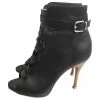 GIANVITO ROSSI Ankle Boots T.eu 37 Leather Black