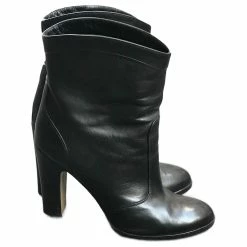 GIANVITO ROSSI Ankle Boots T.eu 37.5 Leather Black