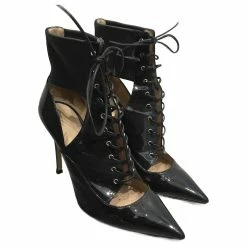 GIANVITO ROSSI Ankle Boots T.eu 37.5 Patent Leather Black