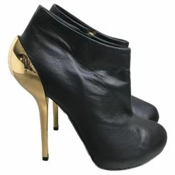 GIUSEPPE ZANOTTI Ankle Boots T.eu 37.5 Leather Black