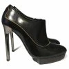 LANVIN Ankle Boots T.eu 37 Leather Black
