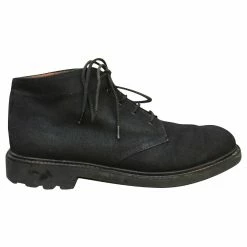 Robert Clergerie Canvas And Leather Ankle Boots 37,5 Black