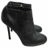 SERGIO ROSSI Ankle Boots T.eu 37.5 Leather Black