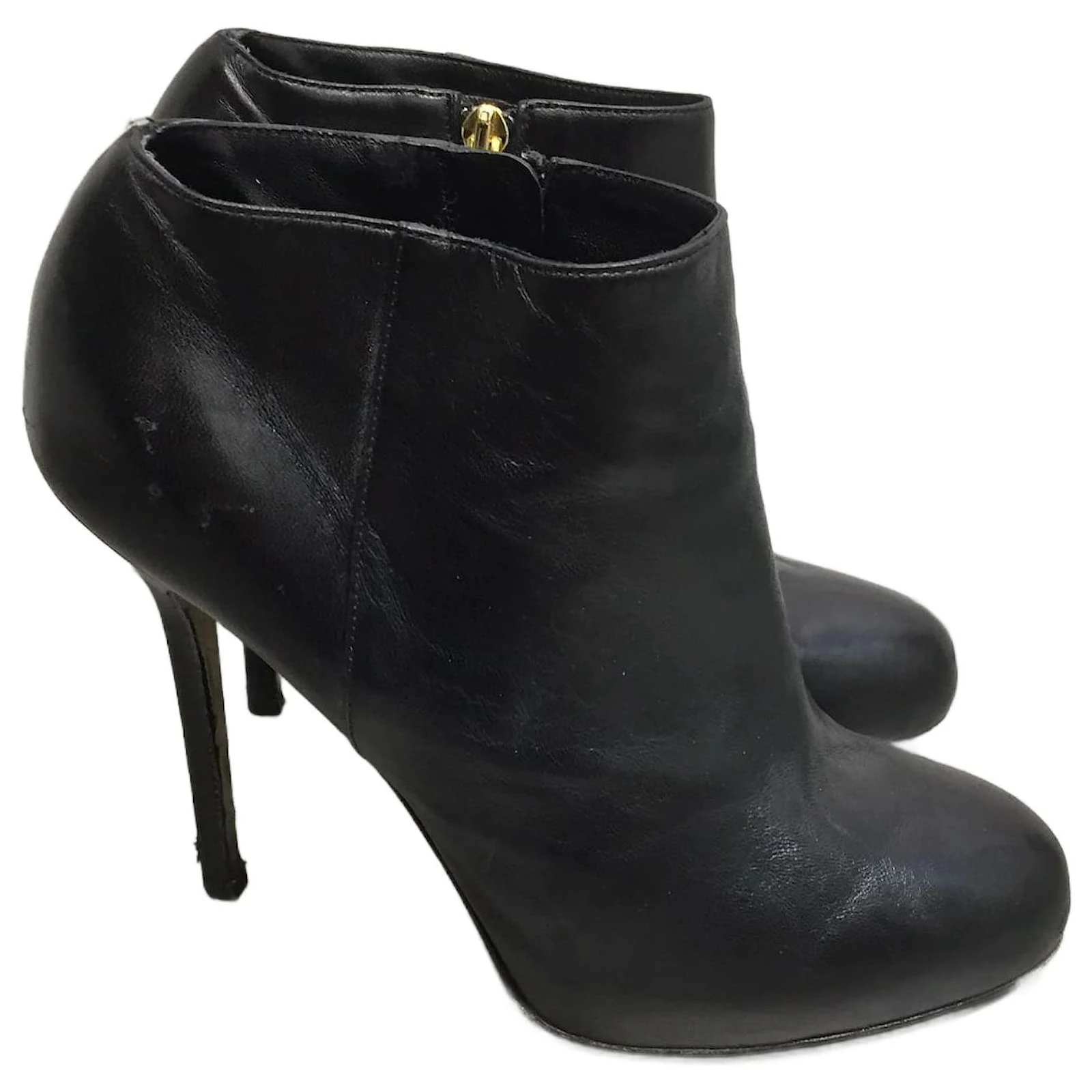 SERGIO ROSSI Ankle Boots T.eu 37.5 Leather Black 1 SERGIO ROSSI Ankle Boots T.eu 37.5 Leather Black