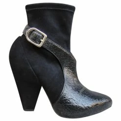 Sonia Rykiel Sonia Rikyel Boots In Stretch Kid And Patent Leather Black