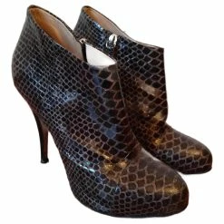GIUSEPPE ZANOTTI Ankle Boots T.eu 39.5 Leather Brown