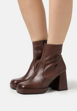 Vero Moda Vmninna- Platform Ankle Boots - Cocoa Brown