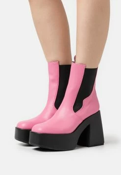 Even&Odd High Heeled Ankle Boots - Pink