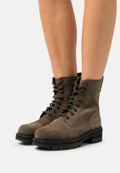 Clarks Orianna Cap - Lace-Up Ankle Boots - Dark Olive