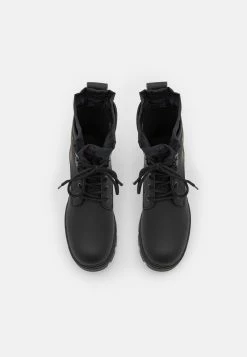 Calvin Klein Jeans Chunky Combat Laceup Hiking - Platform Ankle Boots - Black -winter shoes Sales 2023 c55ca3b7fb5a44368a5e3daecef4cb88