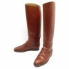 Hermès HERMES SHOES RIDER BOOTS 37 IN CAMEL LEATHER + BOX LEATHER BOOTS Caramel