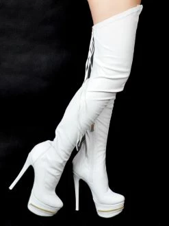 Thigh High Boots High Heel Women's Black Leather Back Zipper Sexy Boots Over The Knee Party Shoes -winter shoes Sales 2023 cc8b7455 94ad 42c0 9a51 94d5c69d5029