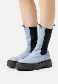 Bianco Biadeb Long Boot - Platform Ankle Boots - Light Blue