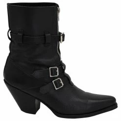 Céline Celine Berlin Ankle Boots In Black Leather