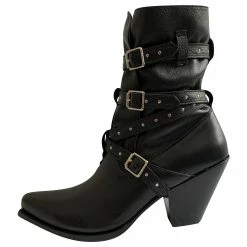Celine Céline Rock Black Leather Berlin Boots