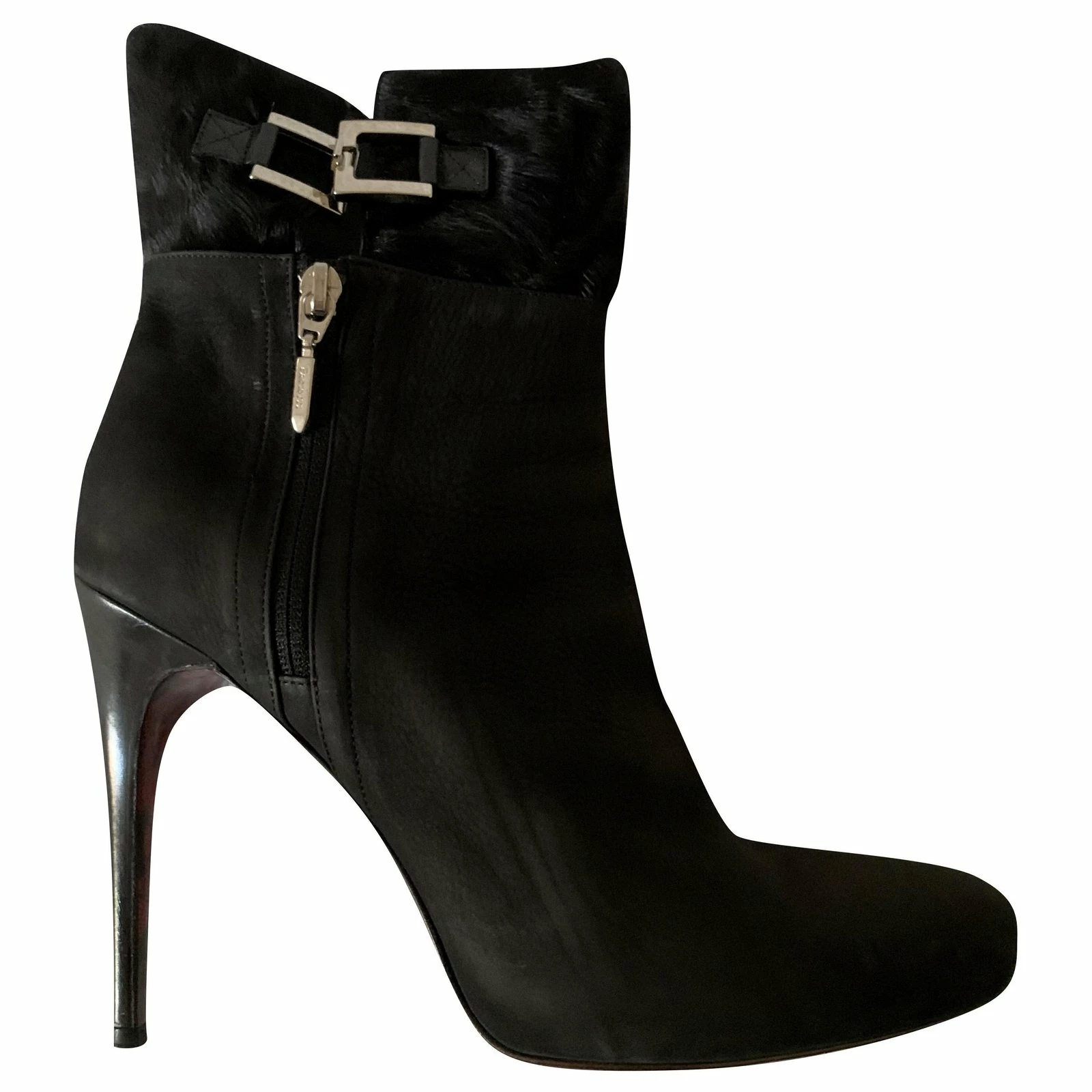 Cesare Paciotti Black Nabuk Leather Ankle Boots 1 Cesare Paciotti Black Nabuk Leather Ankle Boots