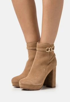 Anna Field Leather- Platform Ankle Boots - Cognac