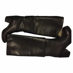 Chanel Black Leather Boots