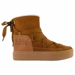 See By Chloé Charlee Boots In Brown Leather/Shearling