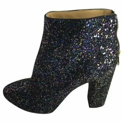 Charlotte Olympia Leather Ankle Boots Metallic