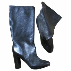 winter shoes Sales 2023 16 ChloƩ Black Calf Leather Boots, 36,5.
