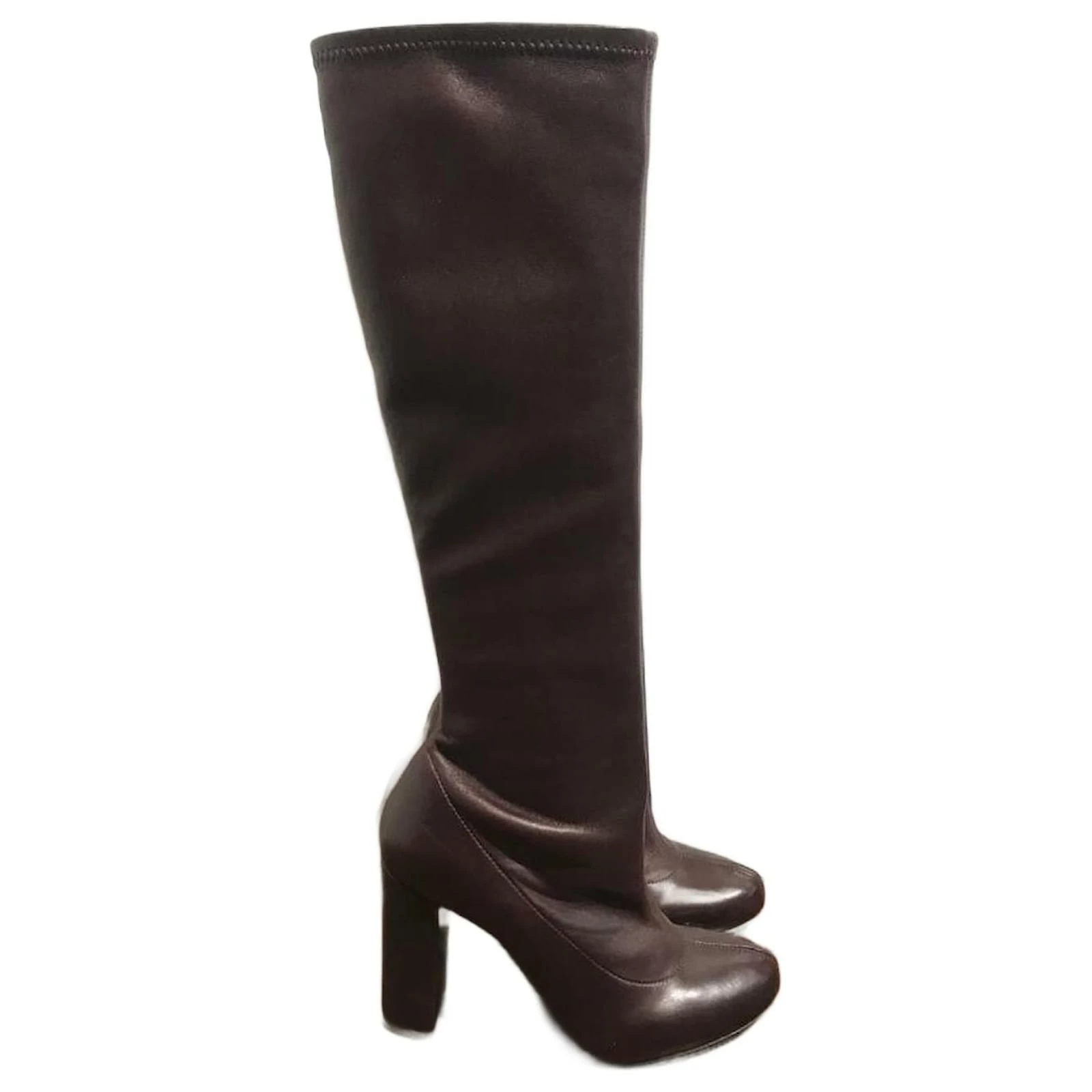 Chloé CHLOE Boots T.eu 37 Leather Dark Red 1 Chloé CHLOE Boots T.eu 37 Leather Dark Red